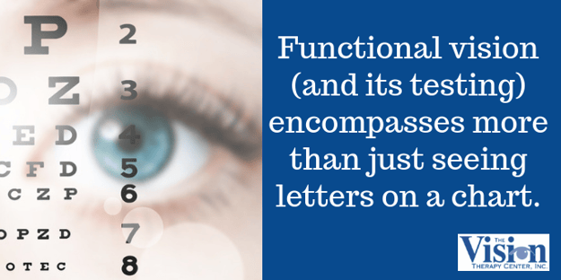 Functional vision is more than seeing letters.