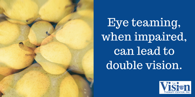 Impaired eye teaming can lead to double vision.