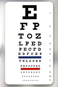 A picture of a Snellen chart