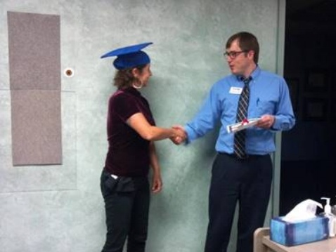 Celeste graduating from vision therapy.